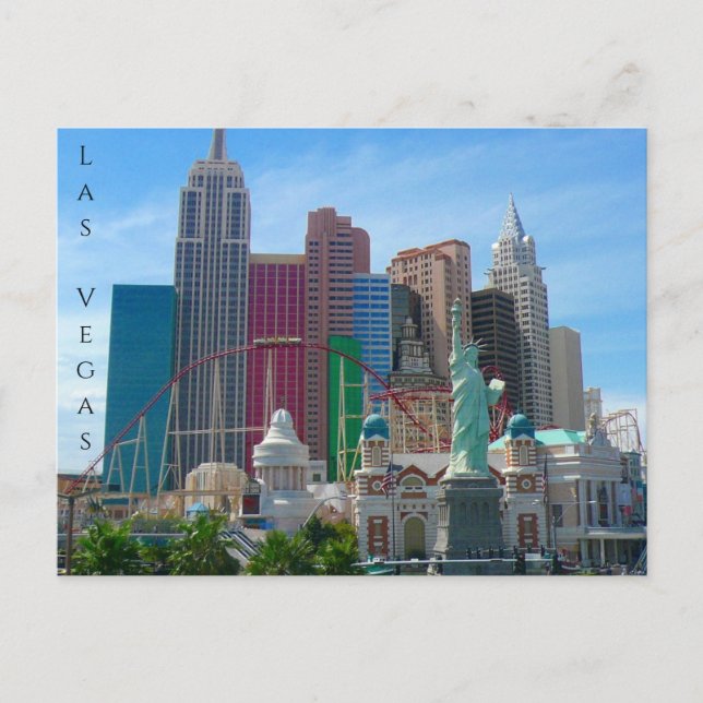 new york ny, las vegas postcard (Front)