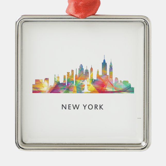 NEW YORK, NY SKYLINE WB1 - METAL ORNAMENT (Front)