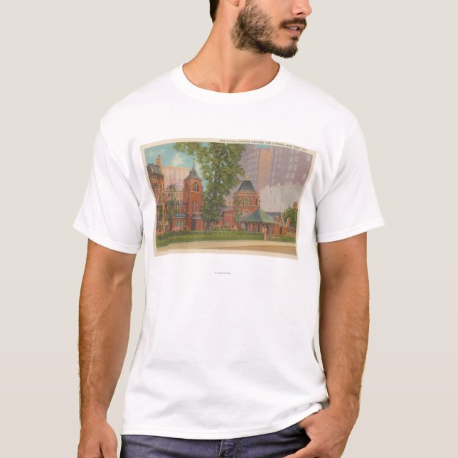New York, NY - The Little Church T-Shirt (Front)
