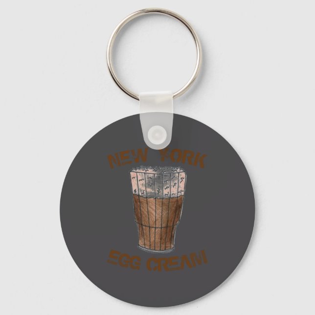 New York Nyc Clic Egg Cream Soda Fountain  Keychain (Front)