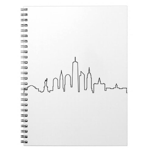 NEW YORK NYC Manhatten USA City Skyline Silhouette Notebook