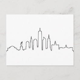 NEW YORK NYC Manhatten USA City Skyline Silhouette Postcard