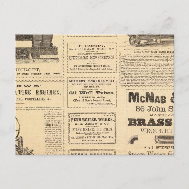 New York Oil Advertisements Postcard (Front)