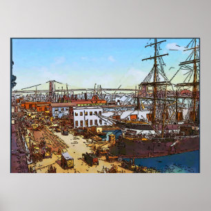 New York, Old Harbor Poster