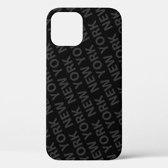 New York Pattern Dark Gray Case-Mate iPhone Case (Back)