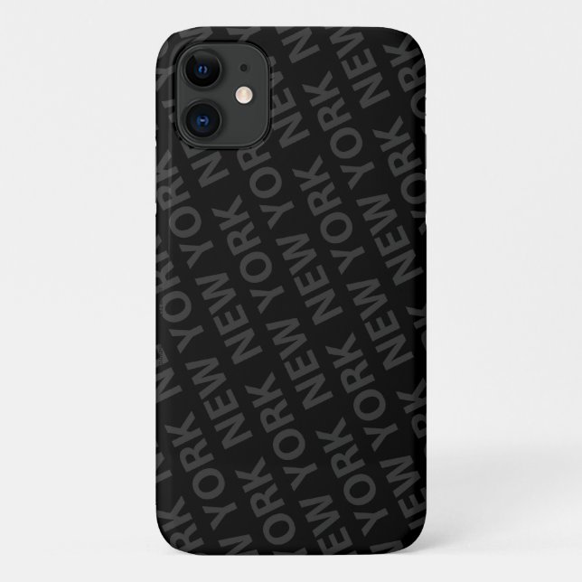 New York Pattern Dark Gray Case-Mate iPhone Case (Back)