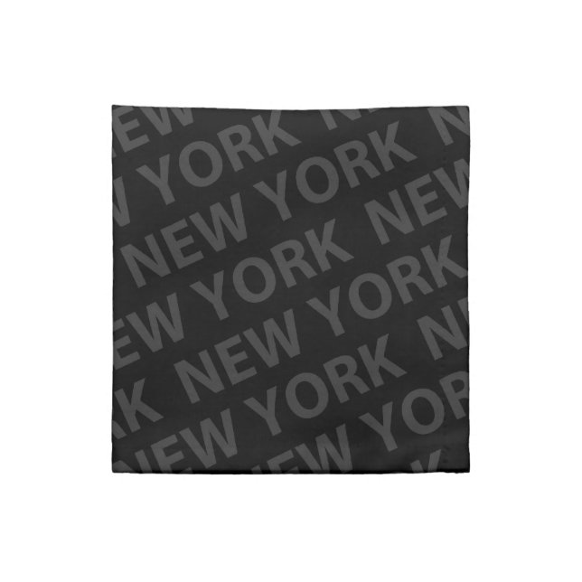 New York Pattern Dark Gray Cloth Napkin (Quarter Fold)