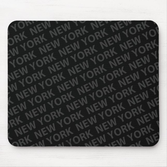 New York Pattern Dark Gray Mouse Pad (Front)