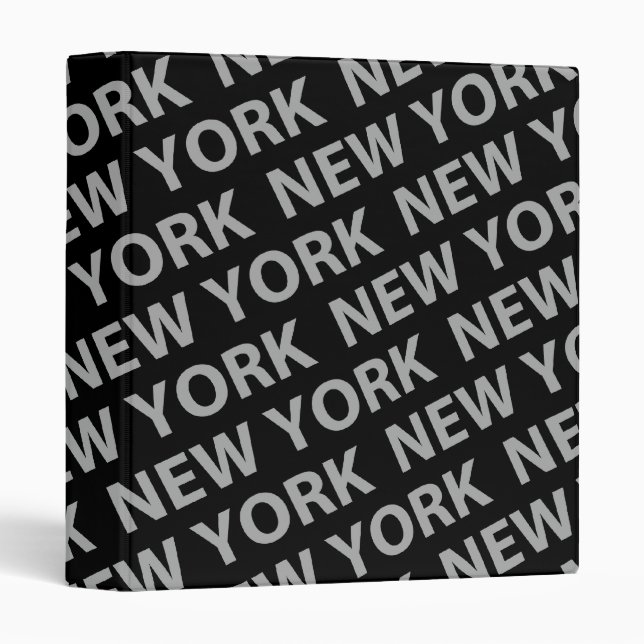 New York Pattern Gray Binder (Front/Spine)