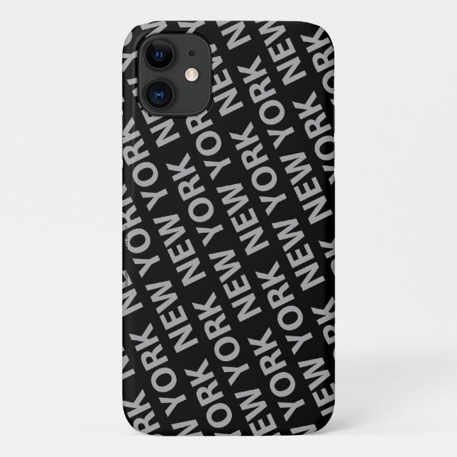 New York Pattern Gray Case-Mate iPhone Case (Back)