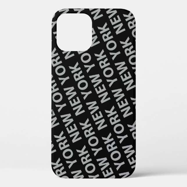 New York Pattern Gray Case-Mate iPhone Case (Back)