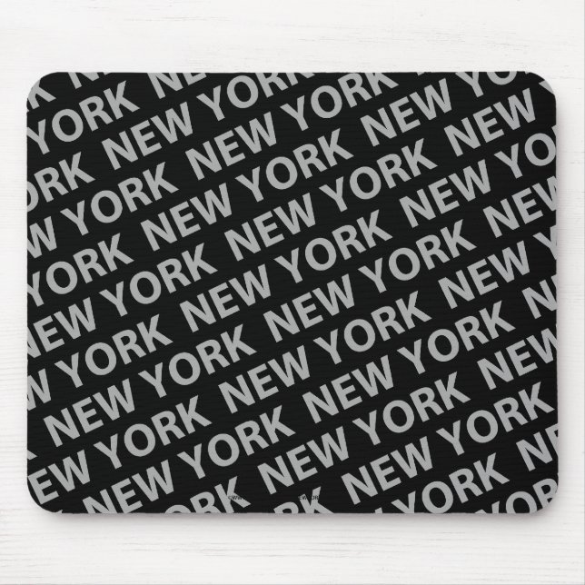 New York Pattern Gray Mouse Pad (Front)