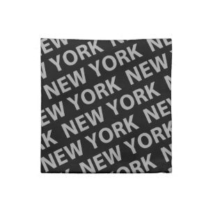 New York Pattern Gray Napkin