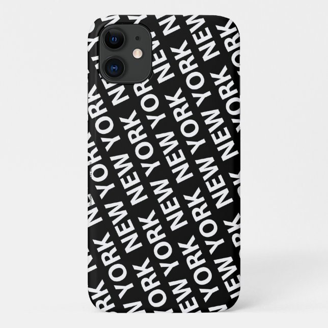 New York Pattern White Case-Mate iPhone Case (Back)