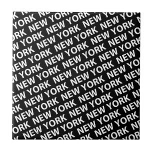 New York Pattern White Ceramic Tile