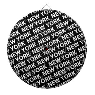 New York Pattern White Dart Board