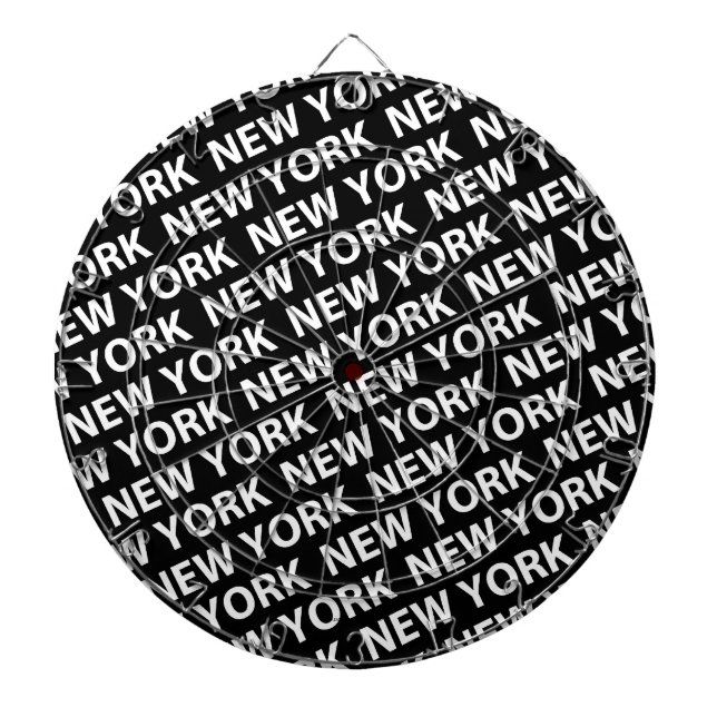 New York Pattern White Dart Board (Front)