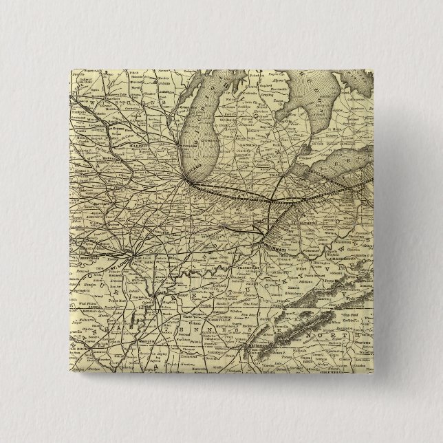New York, Pennsylvania and Ohio Railroad Pinback Button (Front)