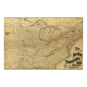 New York, Pennsylvania and Ohio Railroad Wood Wall Decor