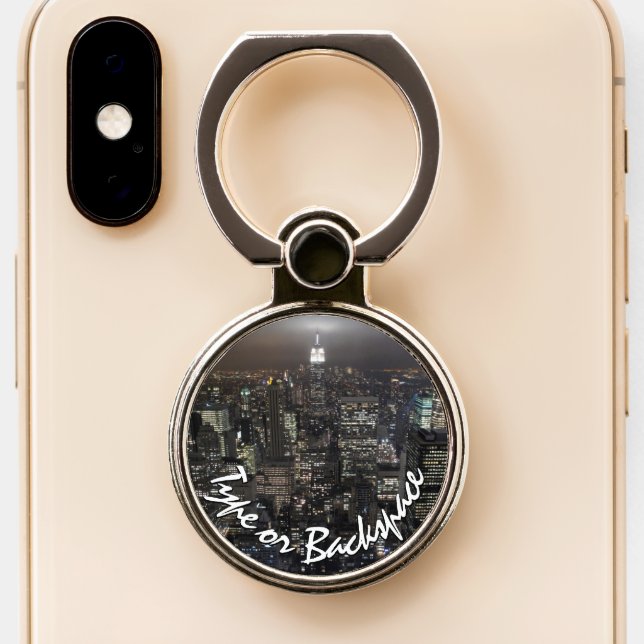 New York Phone Holder-Stand NYC Phone Grip w Stand (Close Up)