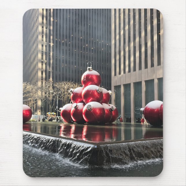 New York Photography Christmas Decorations Snow Mouse Pad (Front)