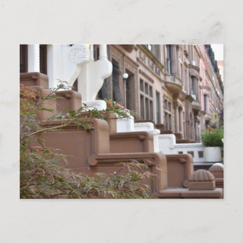 New York Photography NYC Brownstones Upper West Postcard