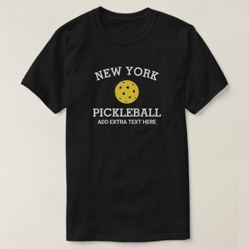 New York Pickleball Add Club Partner Name Custom T_Shirt