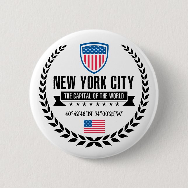 New York Pinback Button (Front)