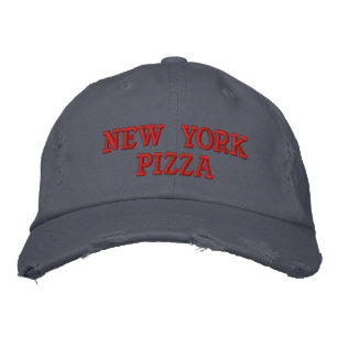 NEW YORK PIZZA EMBROIDERED BASEBALL HAT