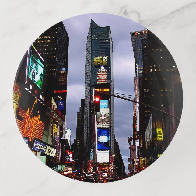 New York Plate NY Souvenirs Times Square  Trinket Tray (Front)