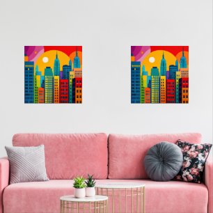 New York Pop Art Wall Art Sets
