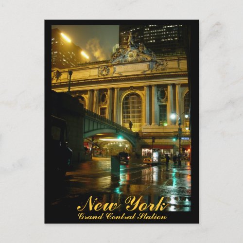 New York Postcard Grand Central Souvenir Card