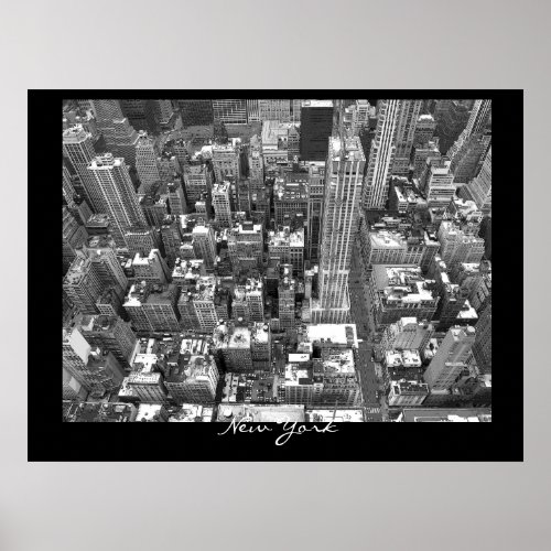 New York Poster Cityscape New York Empire Print