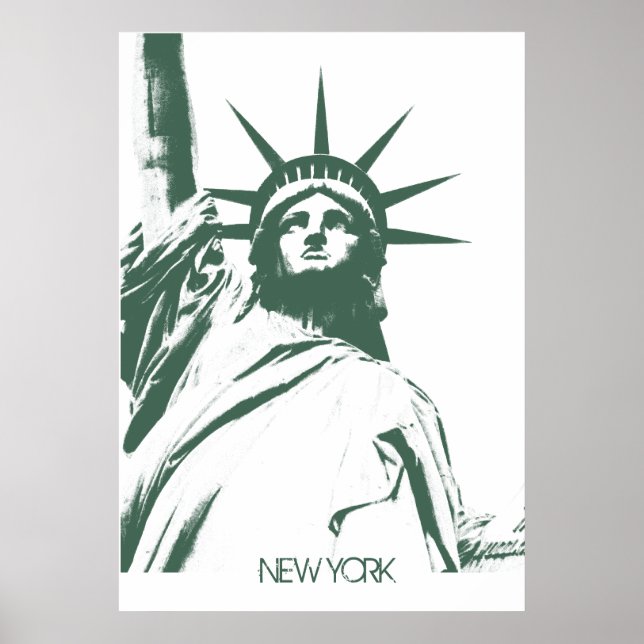 New York Poster Statue of Liberty New York Print (Front)