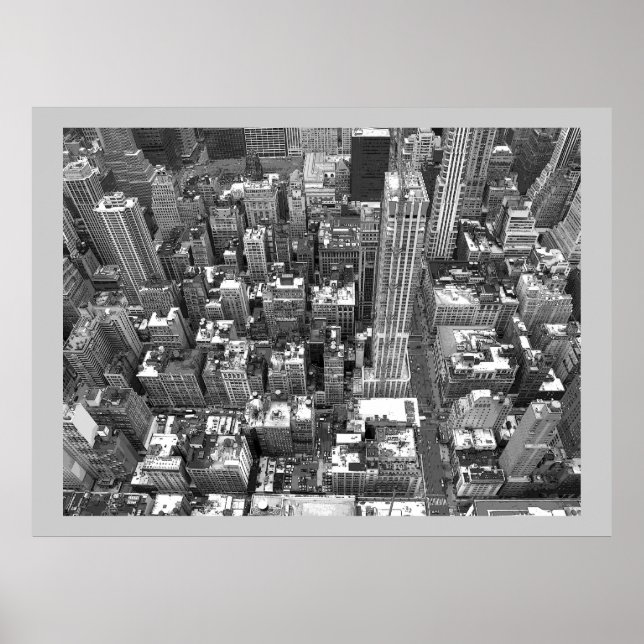New York Print New York Manhattan Poster Cityscape (Front)