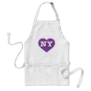 New York Purple Heart - I love NY Adult Apron