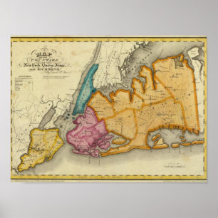 New York, Queens, Kings, Richmond counties Poster
