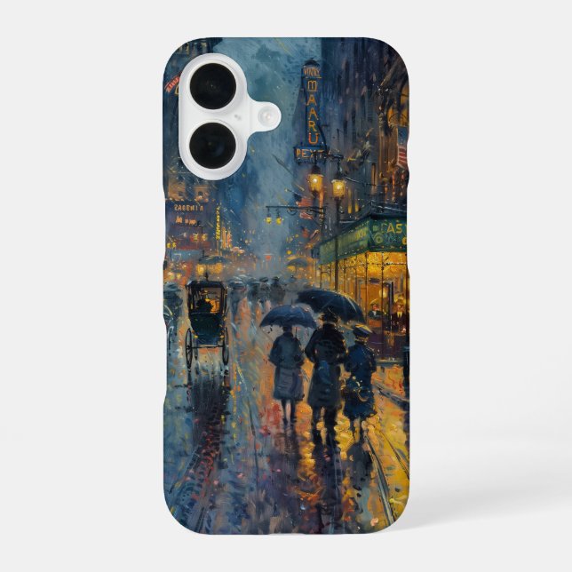 New York Rain iPhone Case (Back)