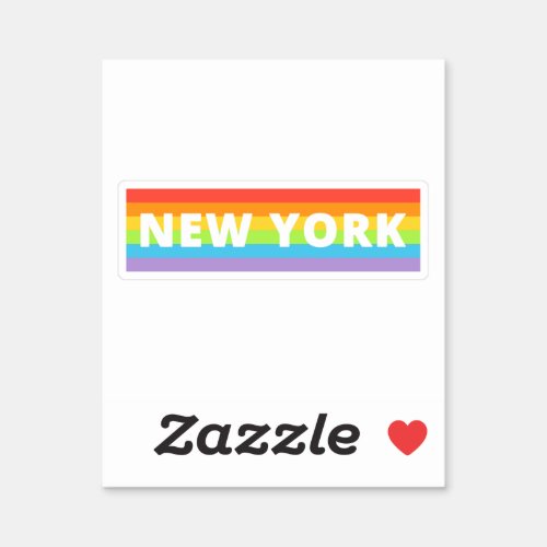 New York Rainbow Flag Sticker