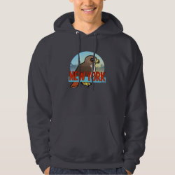 NY Red-Tailed Hawk Men's Basic Hooded Sweatshirt
