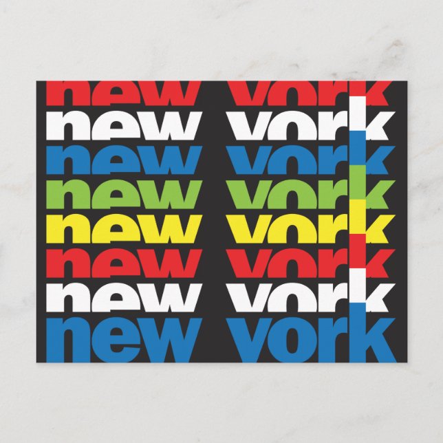 New York, retro text design Postcard (Front)