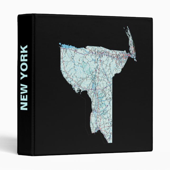 New York Road Map Avery Binder (Front/Spine)