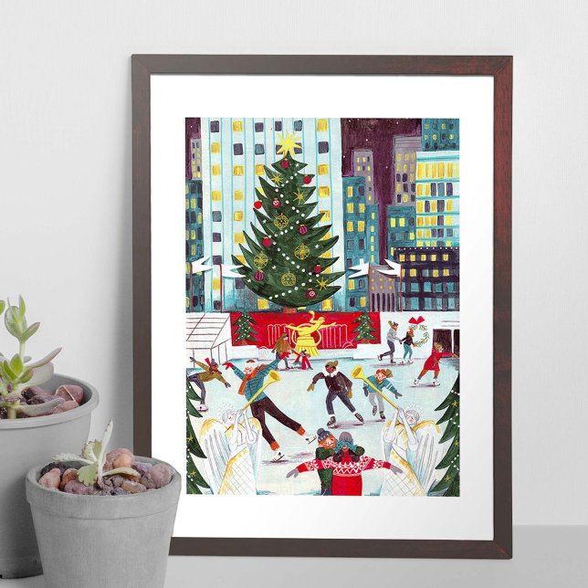 New York Rockefeller center Christmas skating Poster (Creator Uploaded)