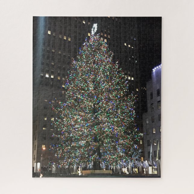 New York Rockefeller Center Christmas Tree NYC Jigsaw Puzzle (Vertical)