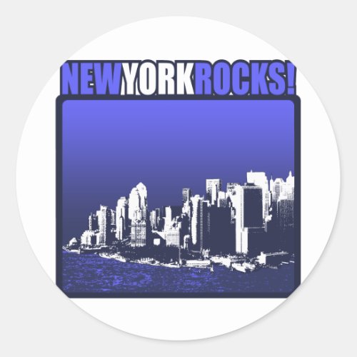 New York Rocks Classic Round Sticker