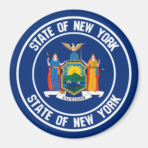 New York Round Emblem Magnet