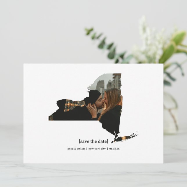 New York Save the Date Photo Card (Standing Front)