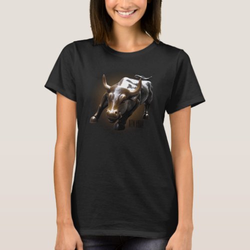 New York Shirt Womens Cool NY Bull Souvenir Shirt