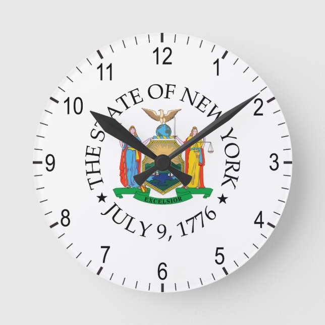 New York sign Round Clock (Front)
