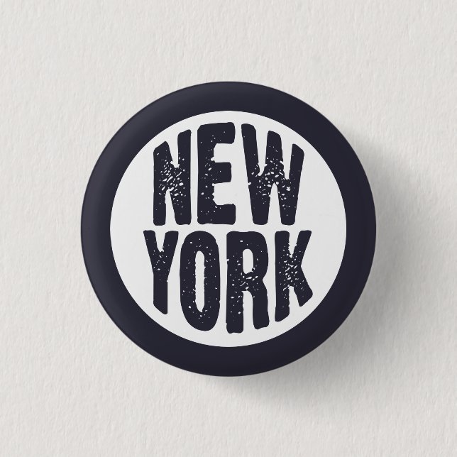 New York - Simple and Pure! T-Shirt Button (Front)